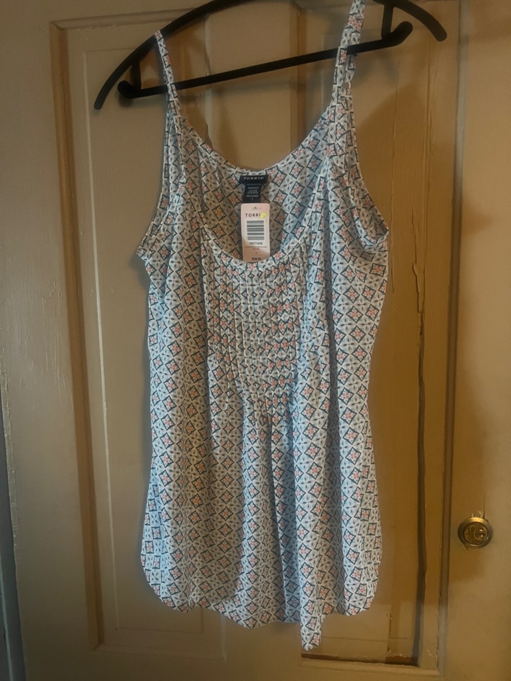 torrid Light Blue Printed Smocked Cami